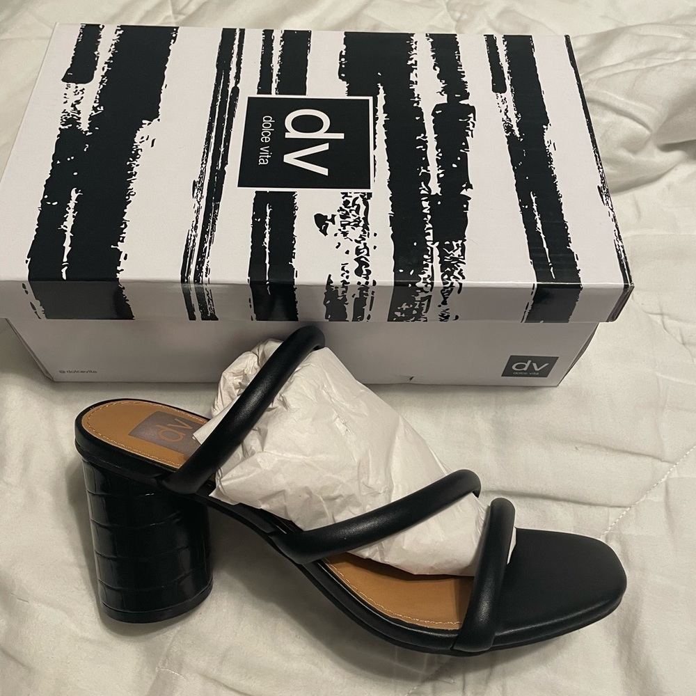 Dolce vita black sandal heels